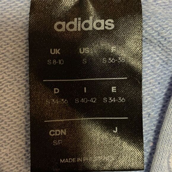 $5 ADD ON ITEM/Women’s Adidas light blue black logo, hoodie, size small - Picture 7 of 11